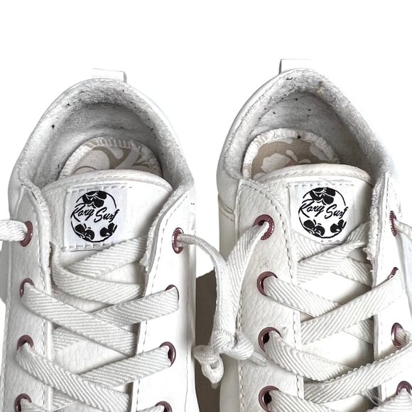 Roxy Womens White Platform Sheilahh Sneakers Shoes Size 8.5 Synthetic Upper VGUC - Picture 5 of 11